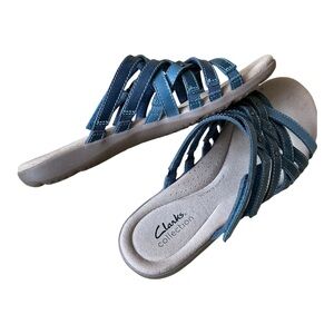 Clarks Women's Navy Strappy Sandals